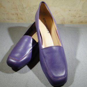 Leather Purple Loafers New